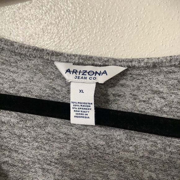 Arizona Jeans Minimalist Chic Grey Tied Cozycore Comfy Cinched Slouchy Dress XL - Picture 6 of 10